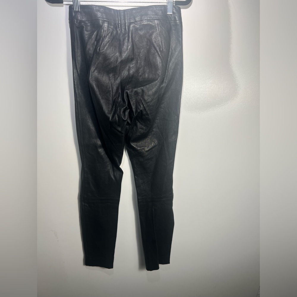 Theory Pull-On 100% Luxe Lamb Leather Leggings Black Sz 4 - Picture 10 of 15